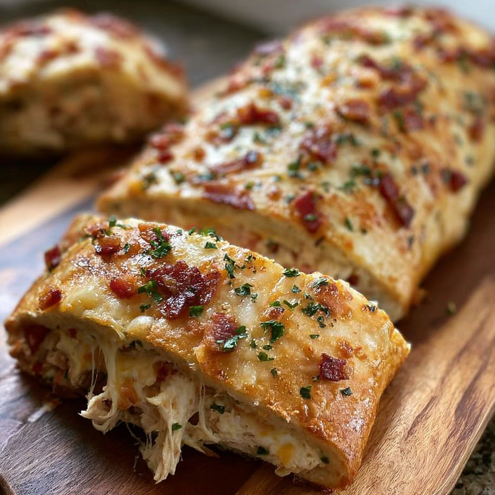 Chicken Bacon Ranch Stromboli