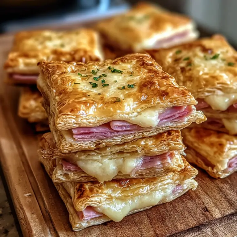 Ham and Cheese Puff Pastry Squares