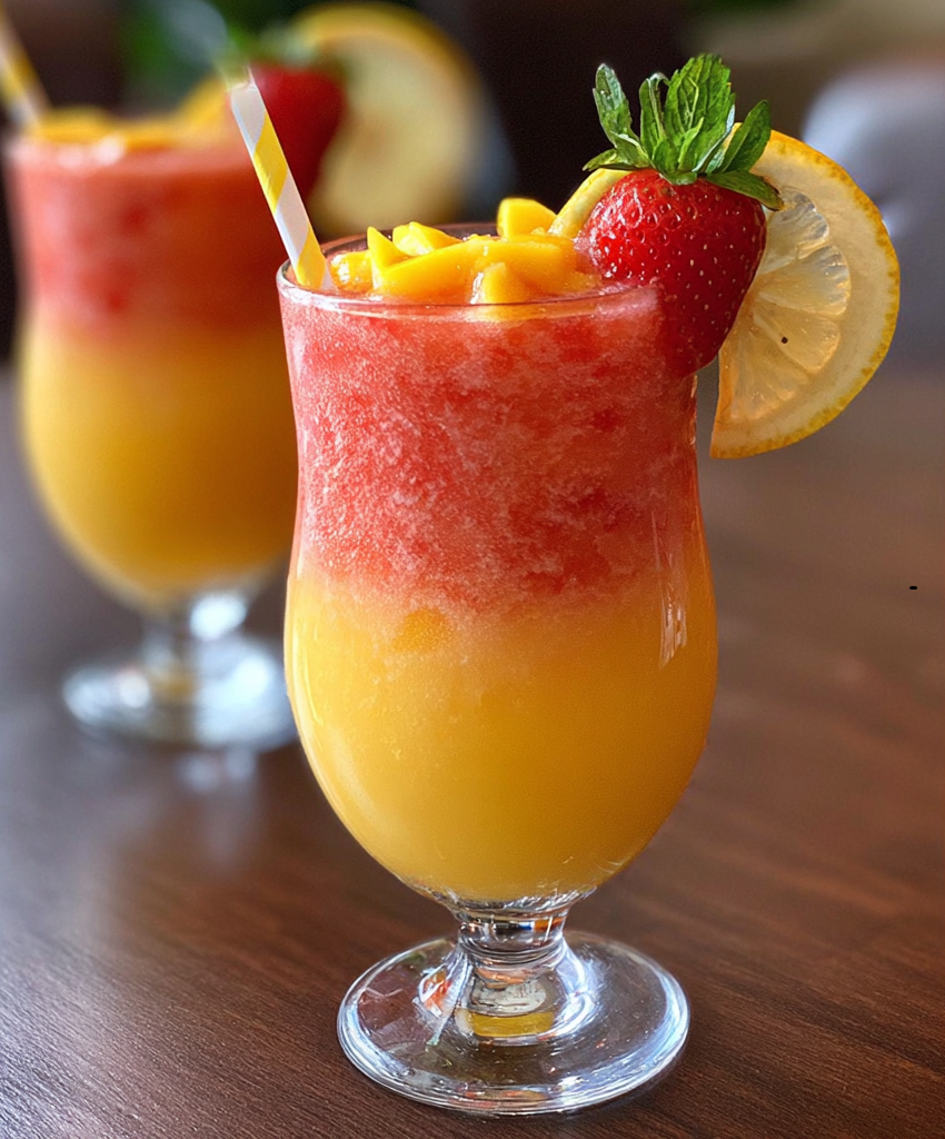 Frozen Mango Strawberry Lemonade