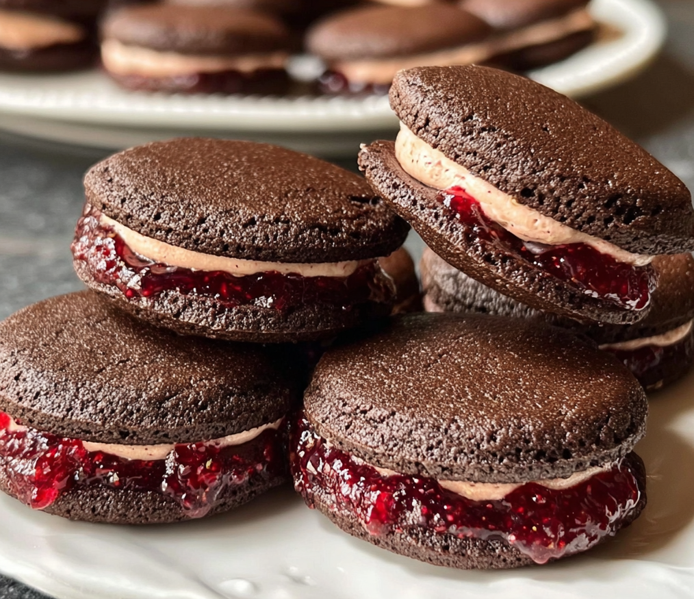 Chocolate Raspberry Sandwich Cookies