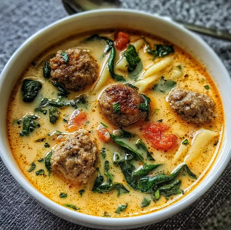 Creamy Italian Meatball Soup