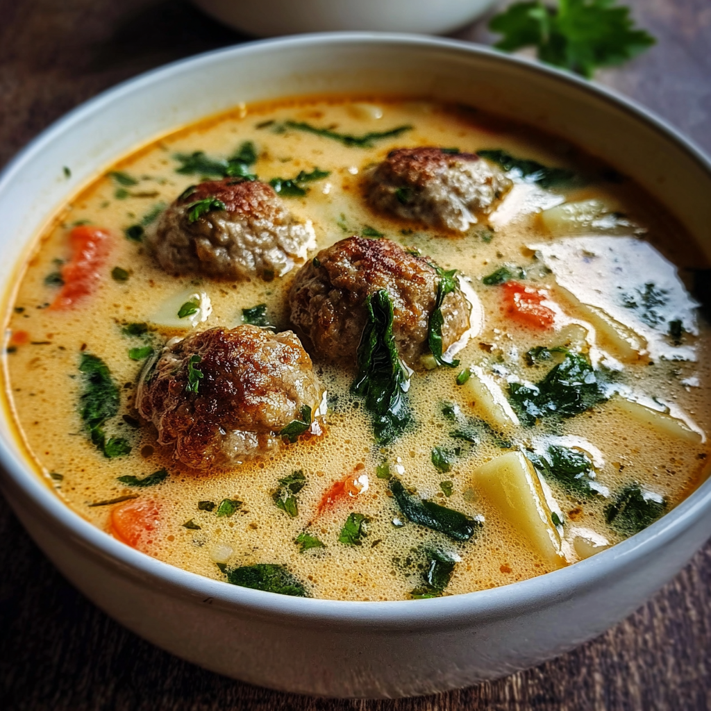Creamy Italian Meatball Soup
