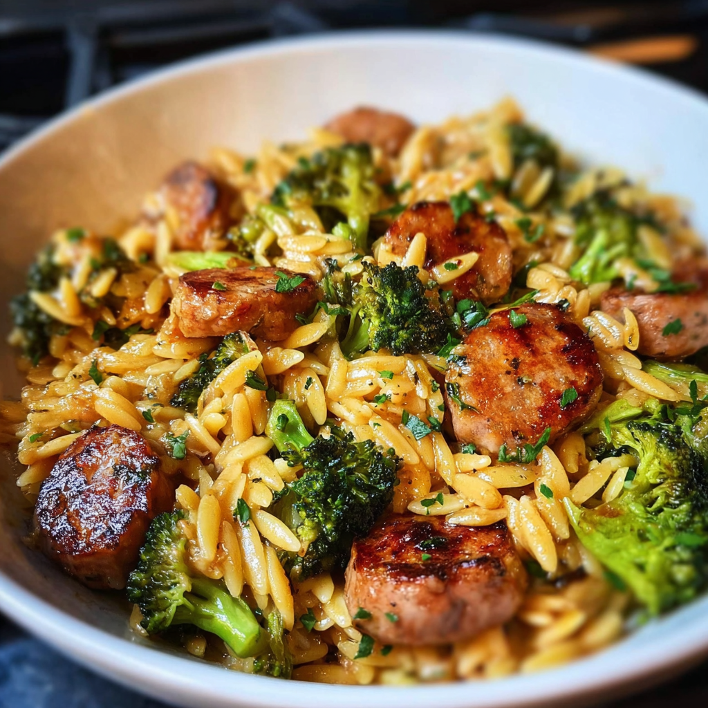 Chicken Sausage Broccoli Orzo