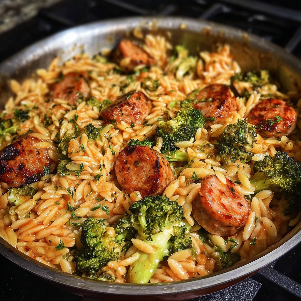 Chicken Sausage Broccoli Orzo