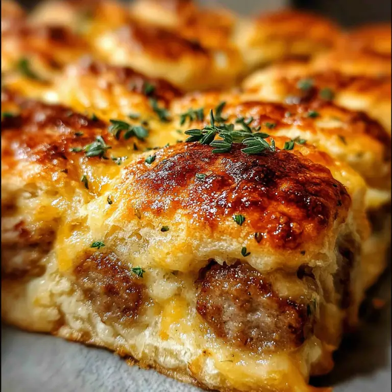 Sausage Cheese Butter Swim Biscuits
