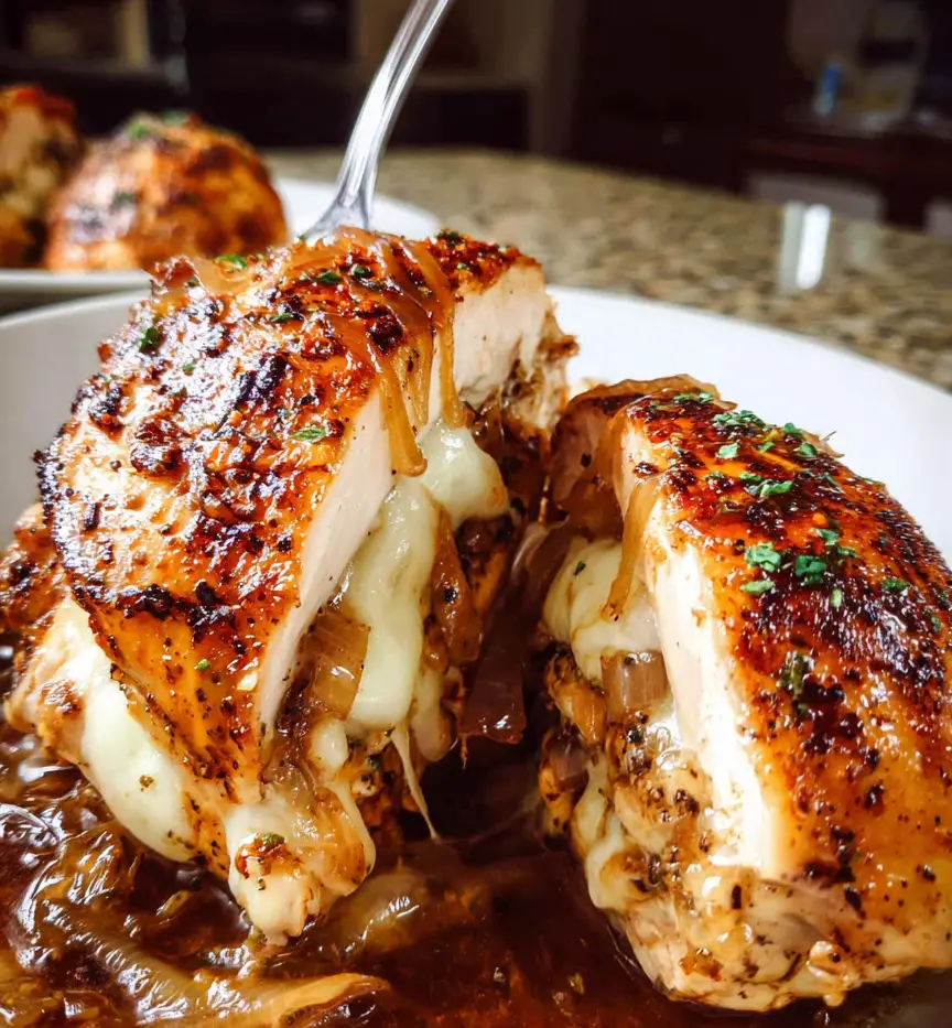 French Onion Stuffed Chicken