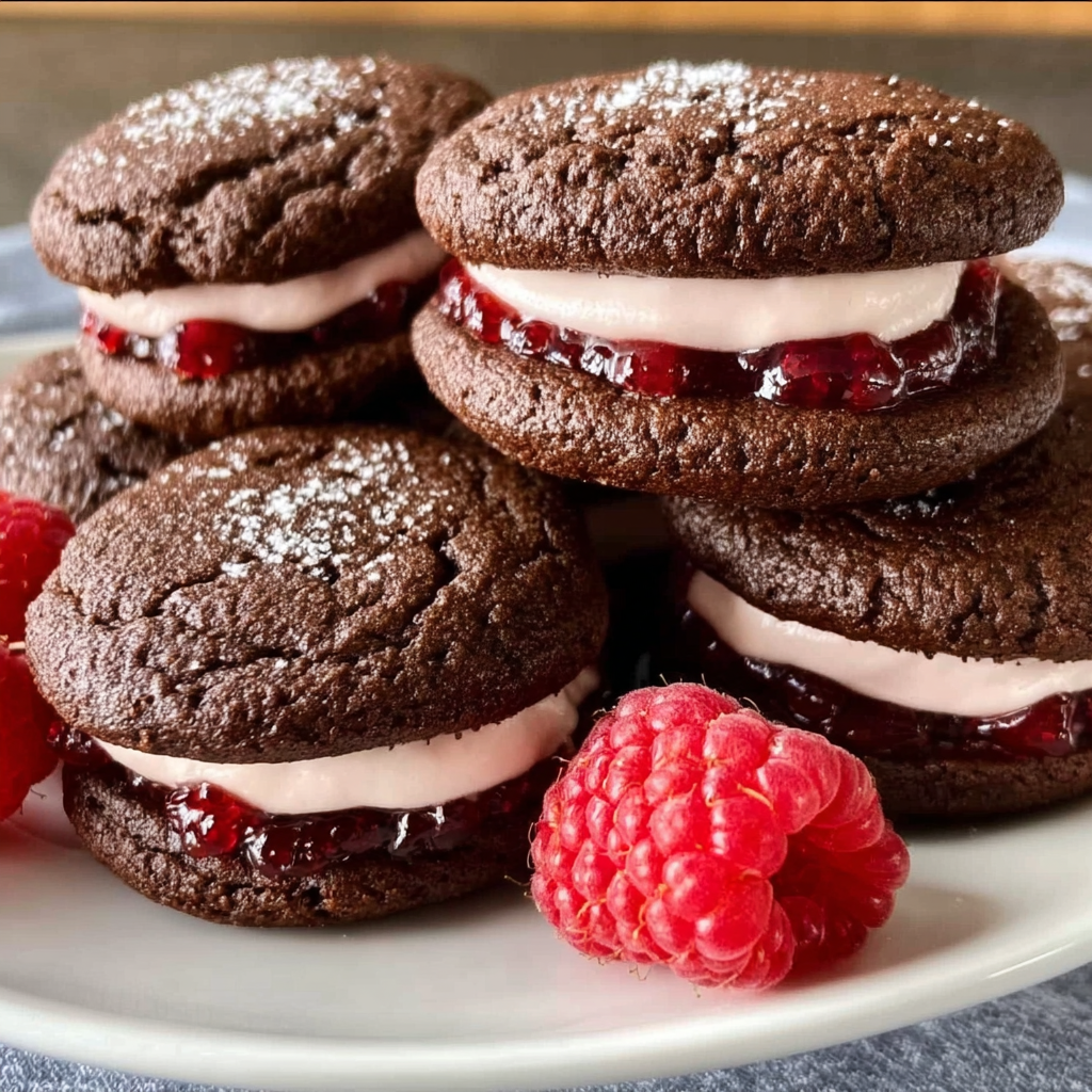 Chocolate Raspberry Sandwich Cookies