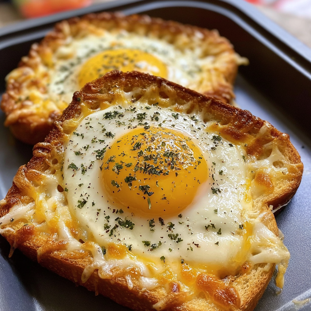 Air Fryer Egg and Cheese Toast