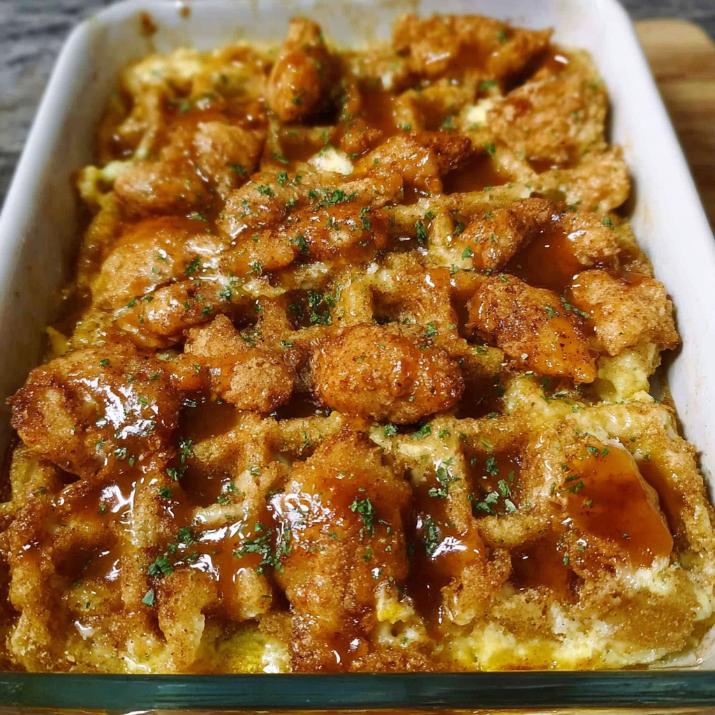 Chicken and Waffle Casserole