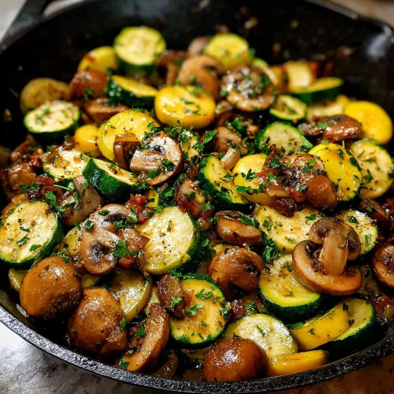 Skillet Zucchini and Mushrooms