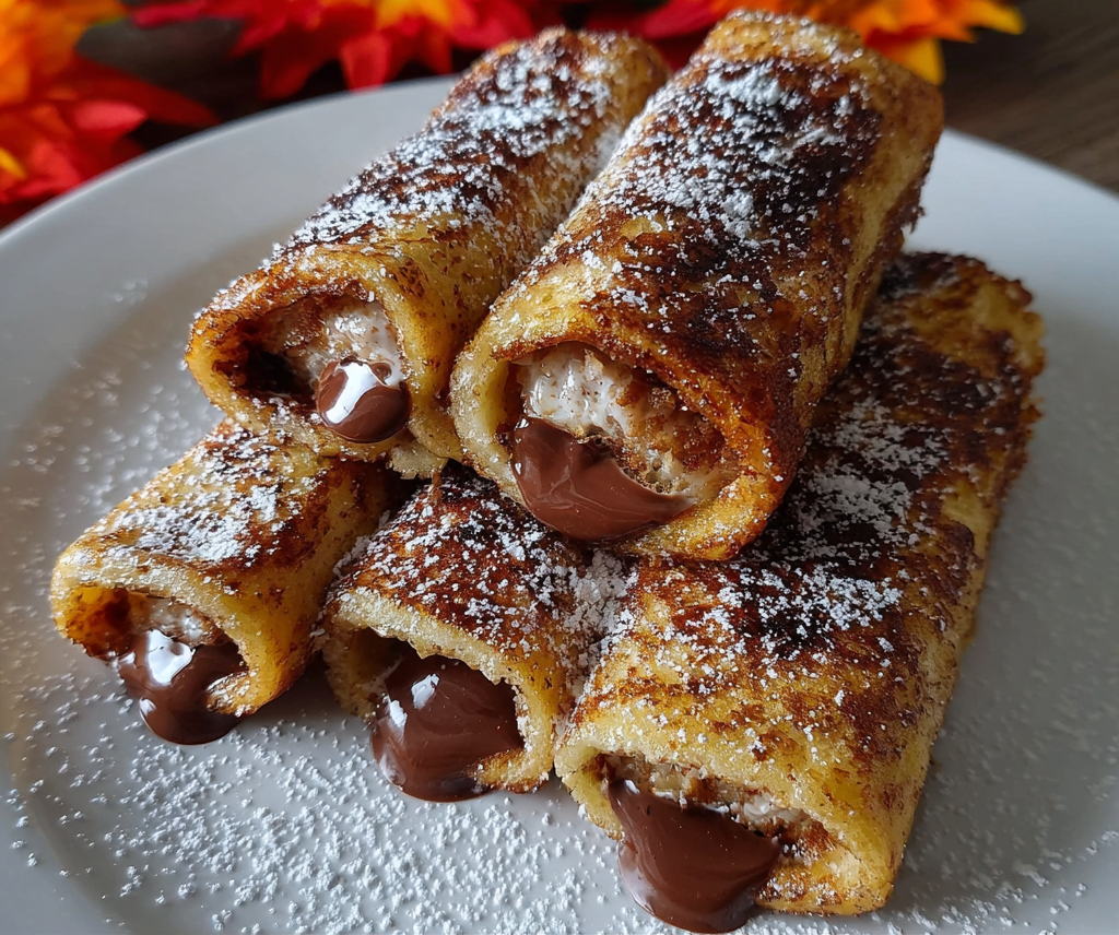 Air Fryer Nutella French Toast Roll Ups