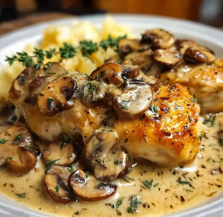 Mushroom Asiago Chicken