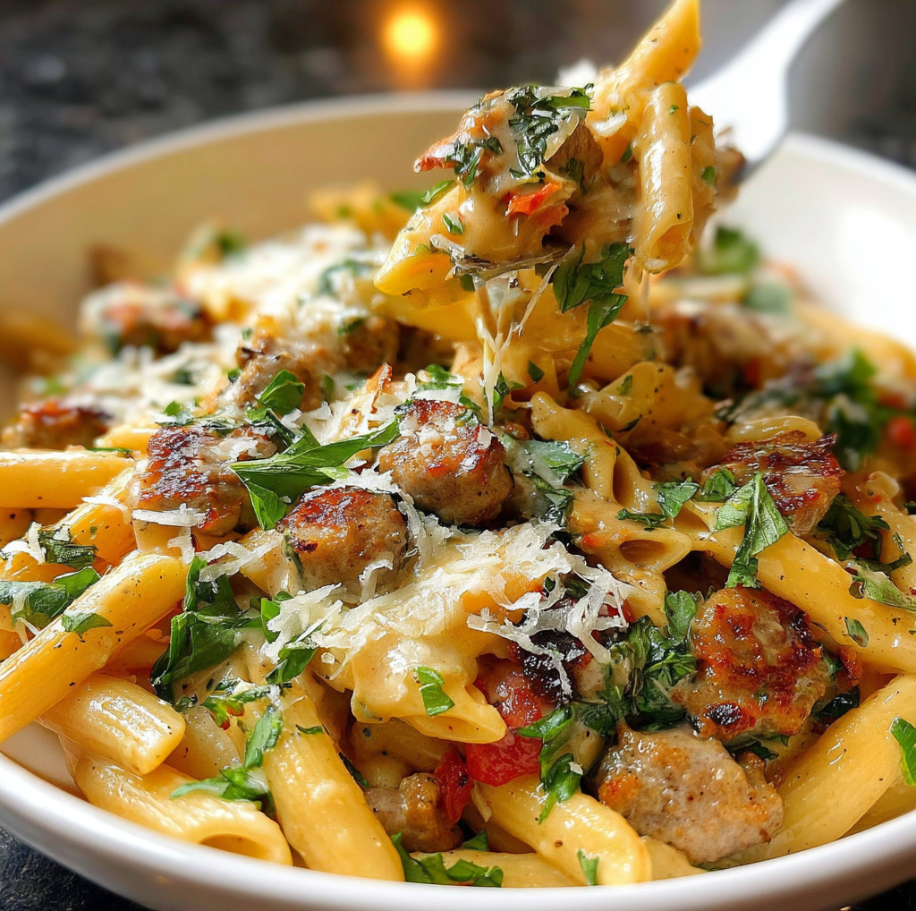 Creamy Tuscan Sausage Pasta