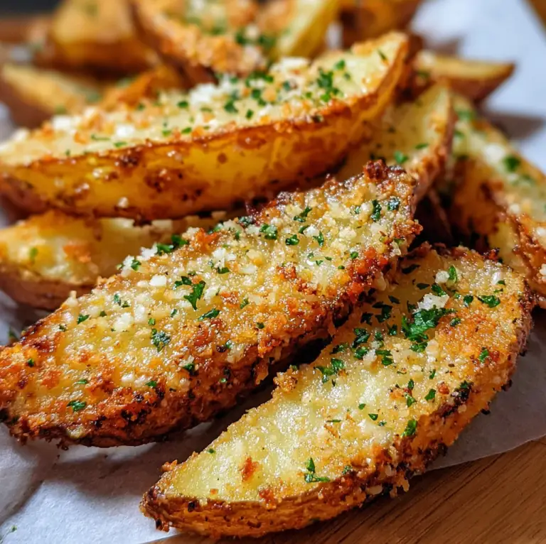 Baked Garlic Parmesan Potato Wedges