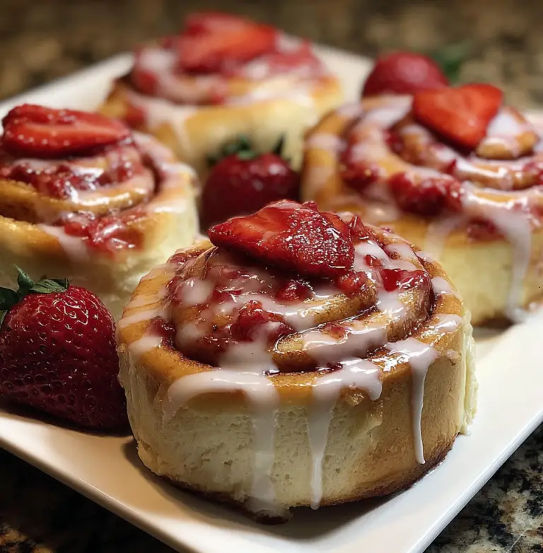 Strawberry Cheesecake Cinnabon Rolls