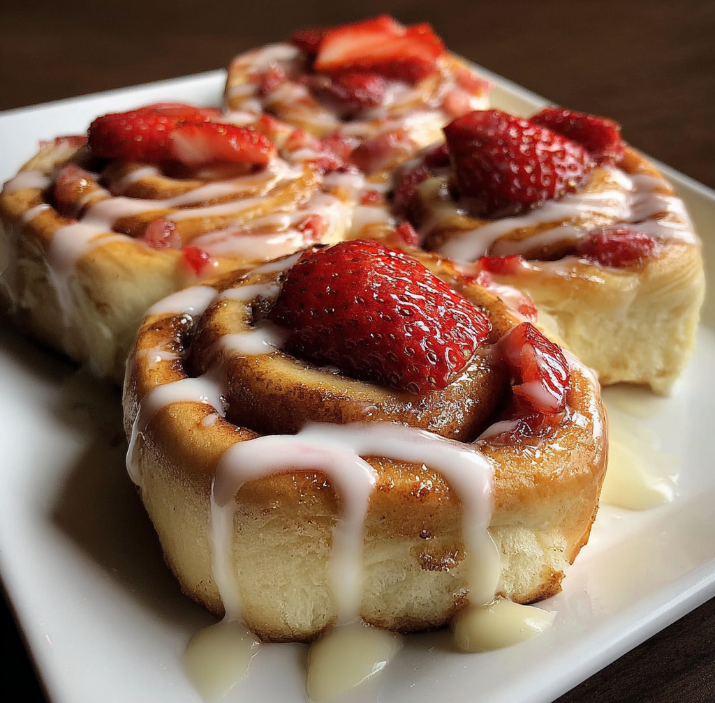 Strawberry Cheesecake Cinnabon Rolls