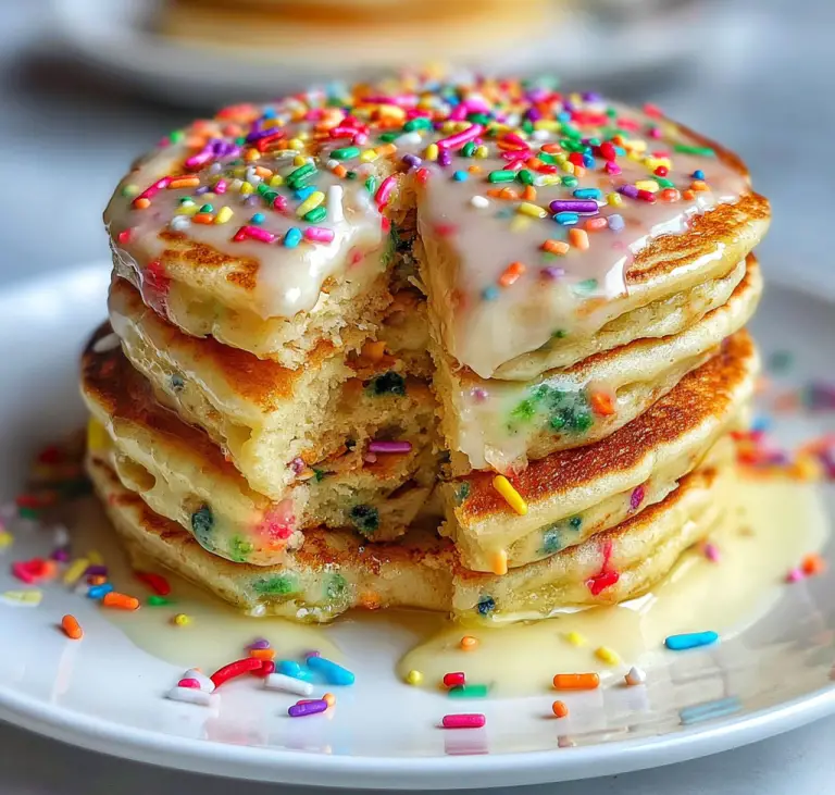 Cake Batter Funfetti Pancakes