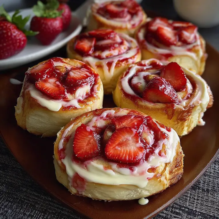 Easy Strawberry Cheesecake Sweet Rolls