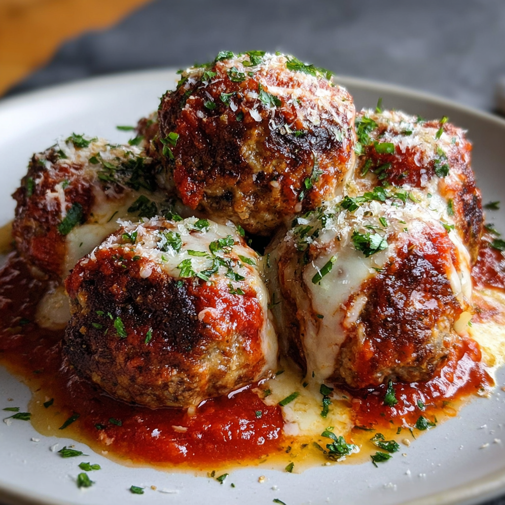 Stuffed Meatballs with Mozzarella Cheese