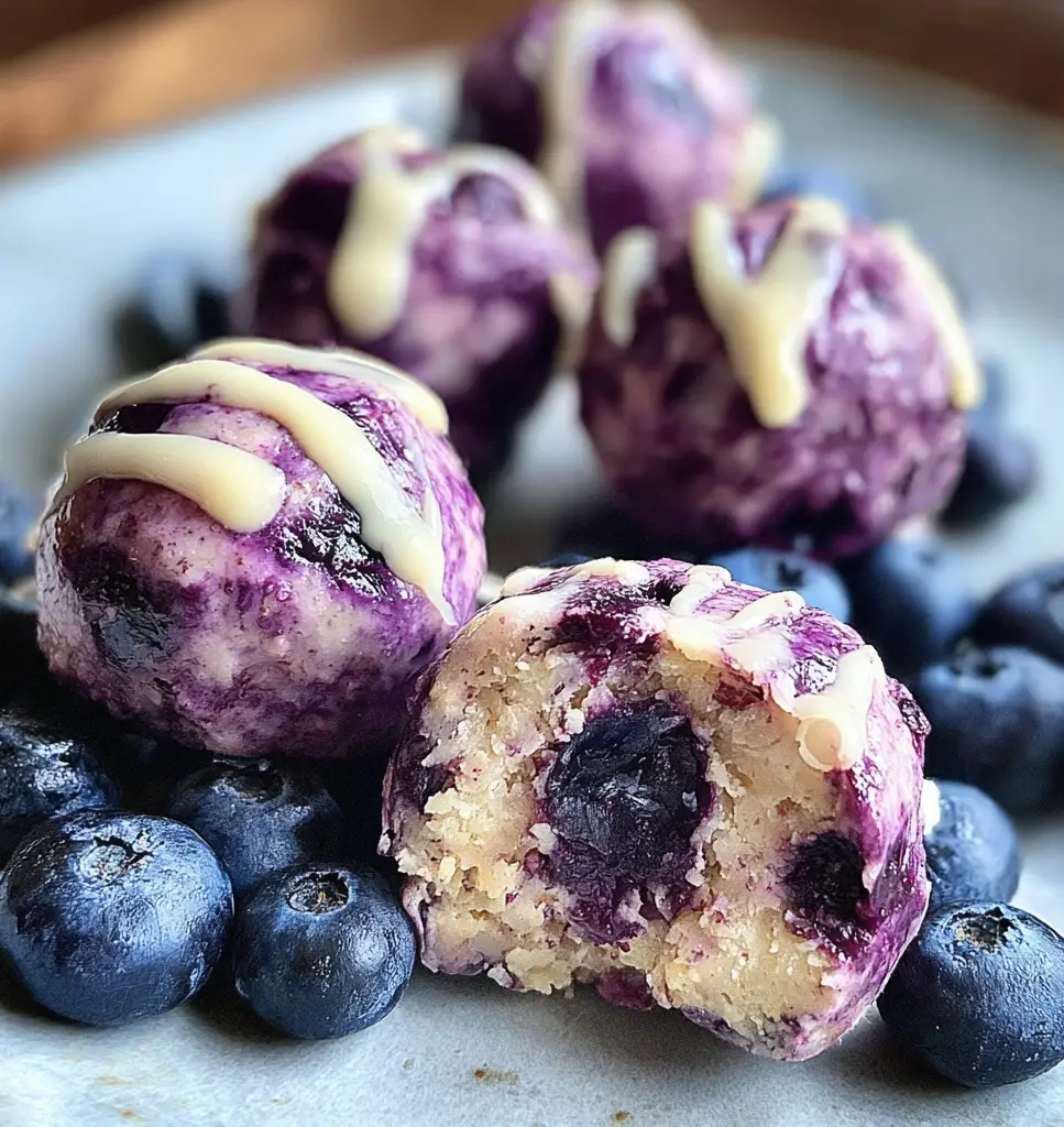 Blueberry Cheesecake Protein Bites