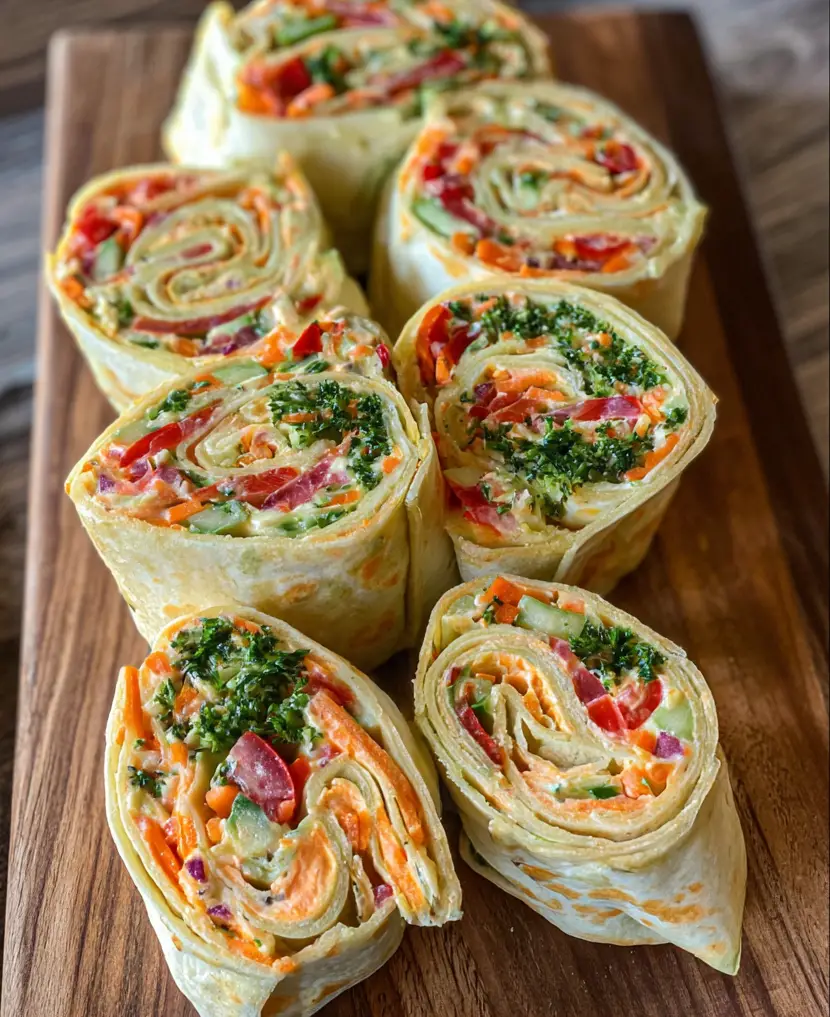 Fresh Vegetable Tortilla Roll Ups