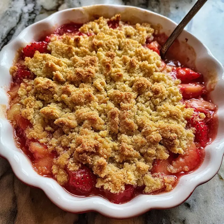 Strawberry Rhubarb Crumble