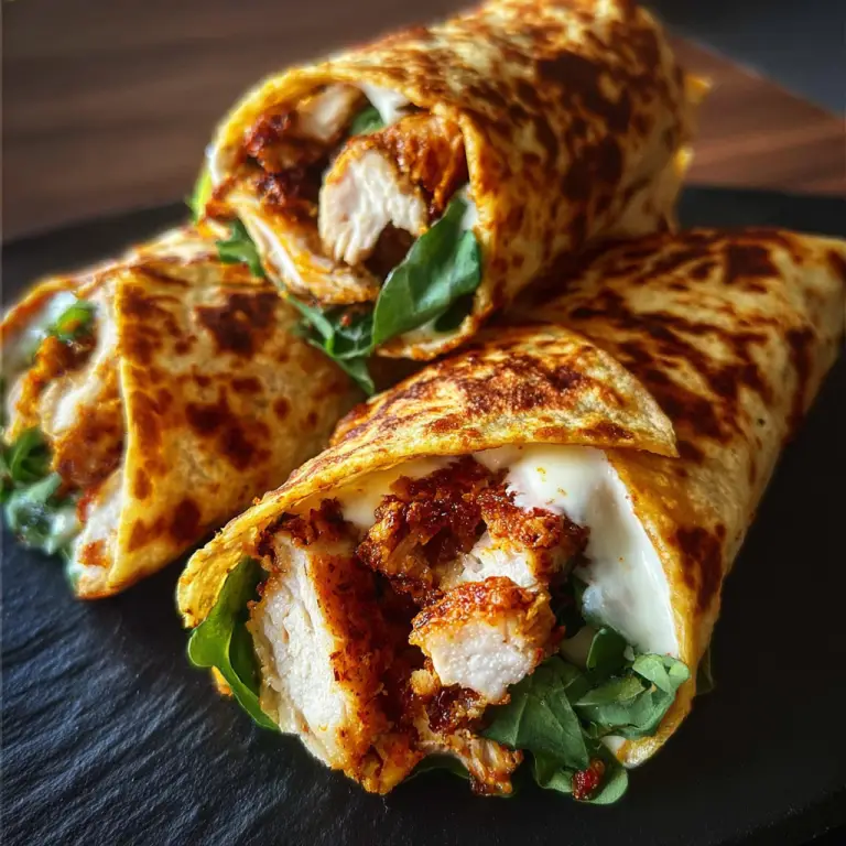 Crispy Air Fryer Chicken & Mozzarella Wraps Recipe