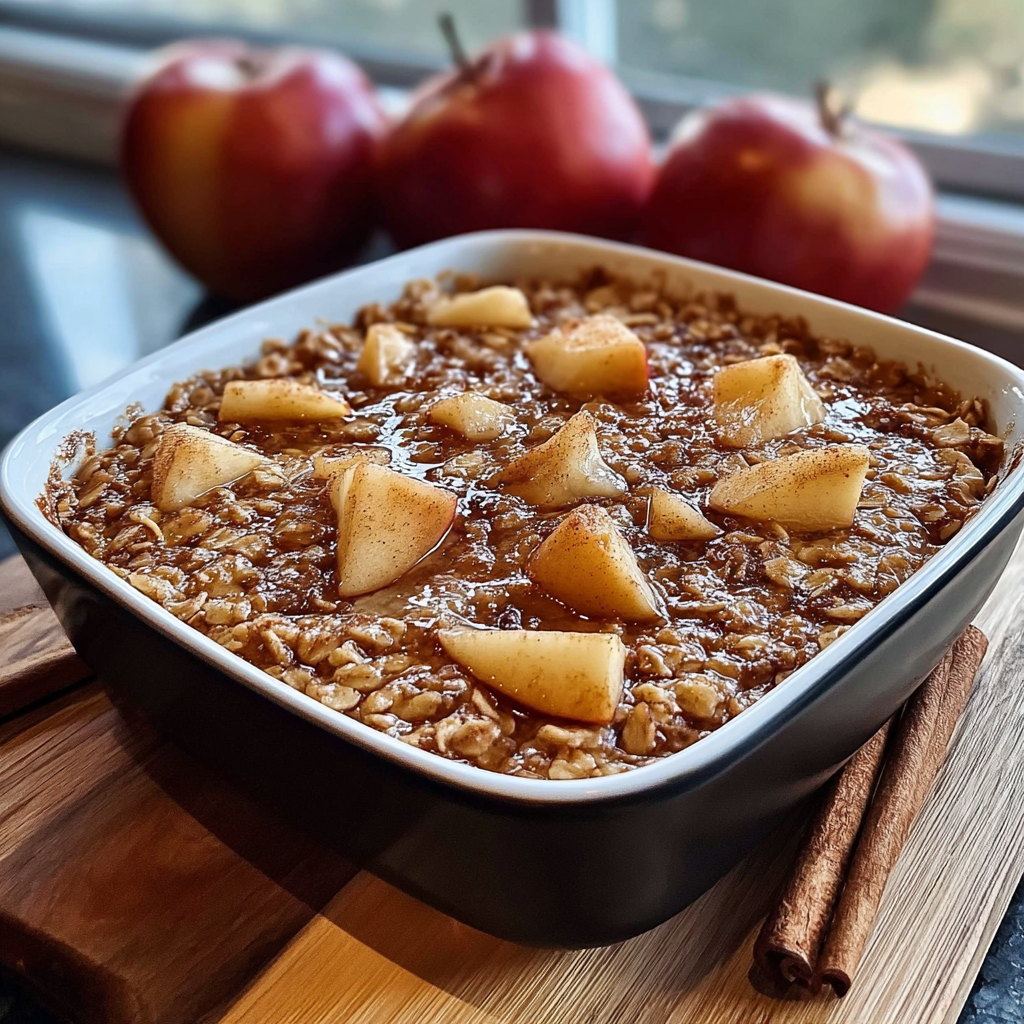 Amish-Style Apple and Cinnamon Baked Oatmeal