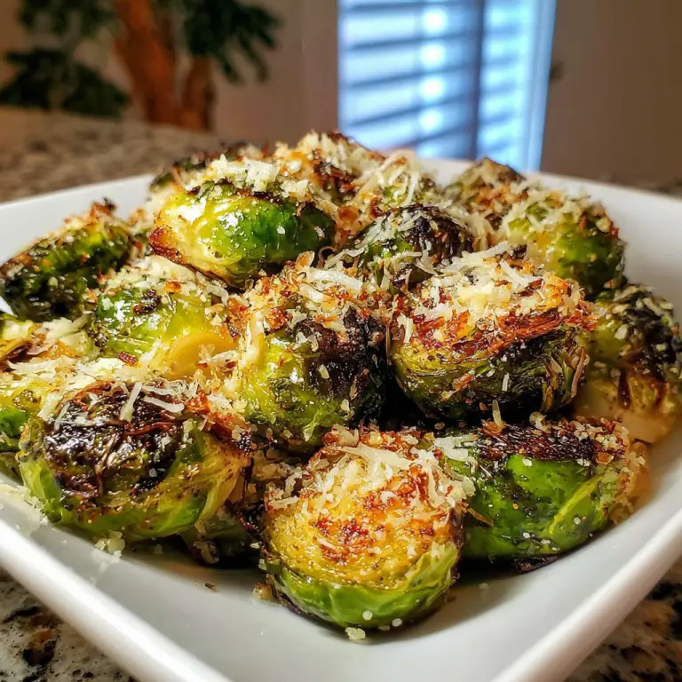 Garlic Parmesan Roasted Brussels Sprouts