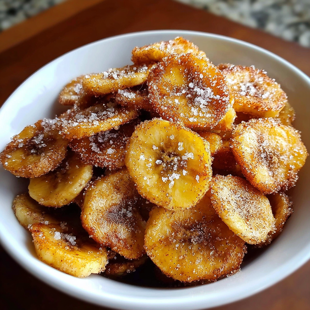 Cinnamon-Sugar Air Fryer Banana Chips