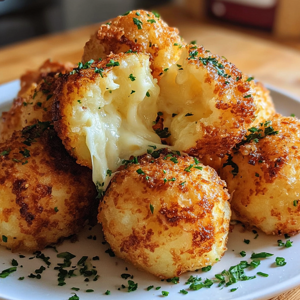 Air Fryer Cheesy Mashed Potato Balls