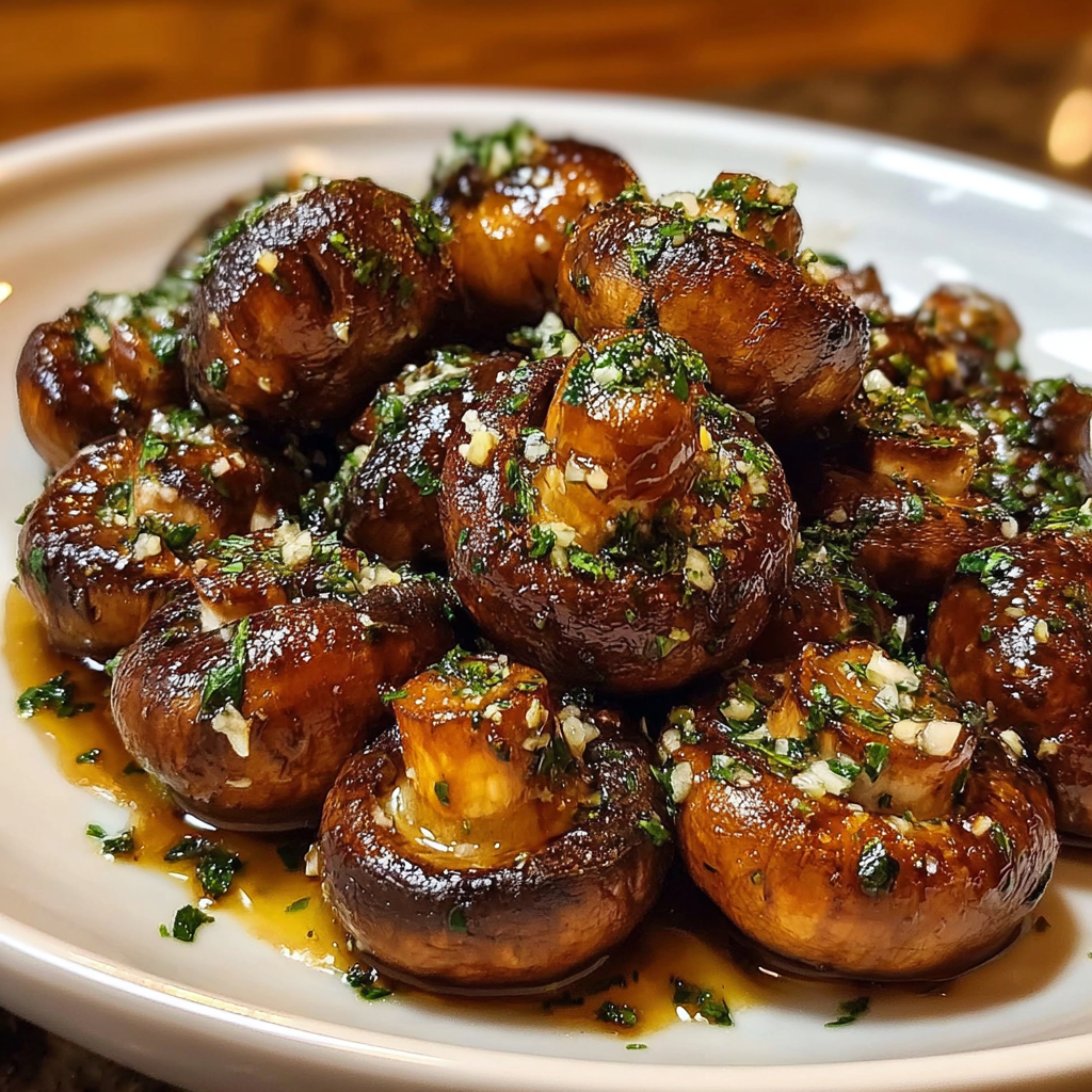 Honey and Garlic Roasted Mushrooms