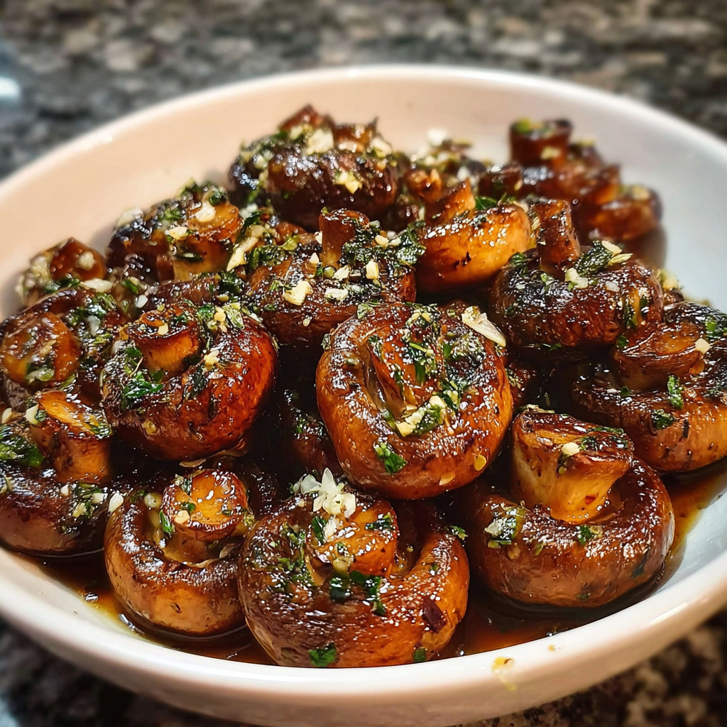 Honey and Garlic Roasted Mushrooms