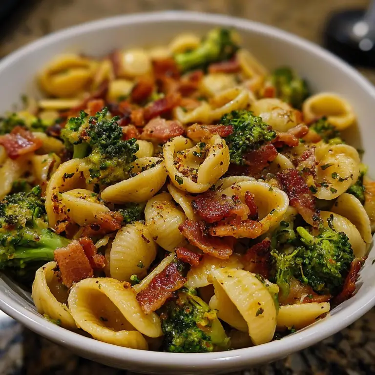 Spicy Bacon Broccoli Orecchiette