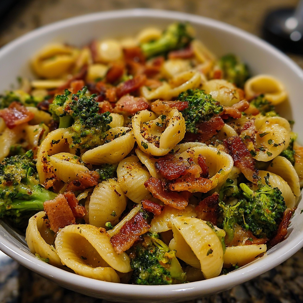 Spicy Bacon Broccoli Orecchiette