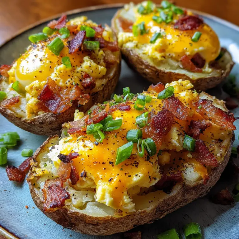 Twice Baked Loaded Breakfast Potatoes