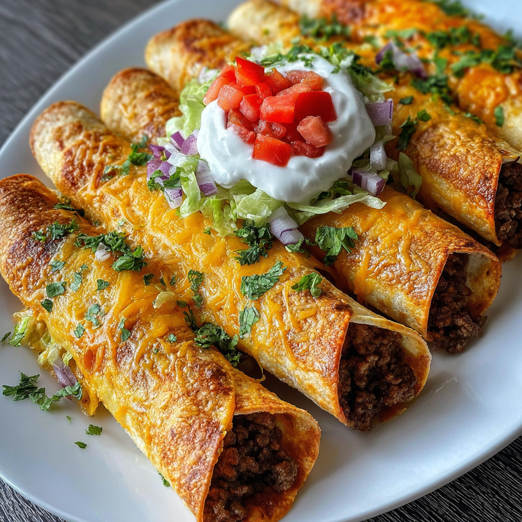 Oven-Baked Beef Taquitos