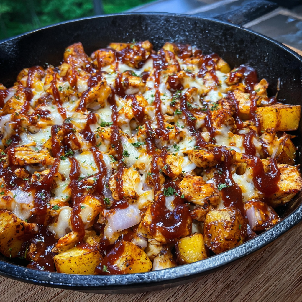 BBQ Chicken Potato Skillet