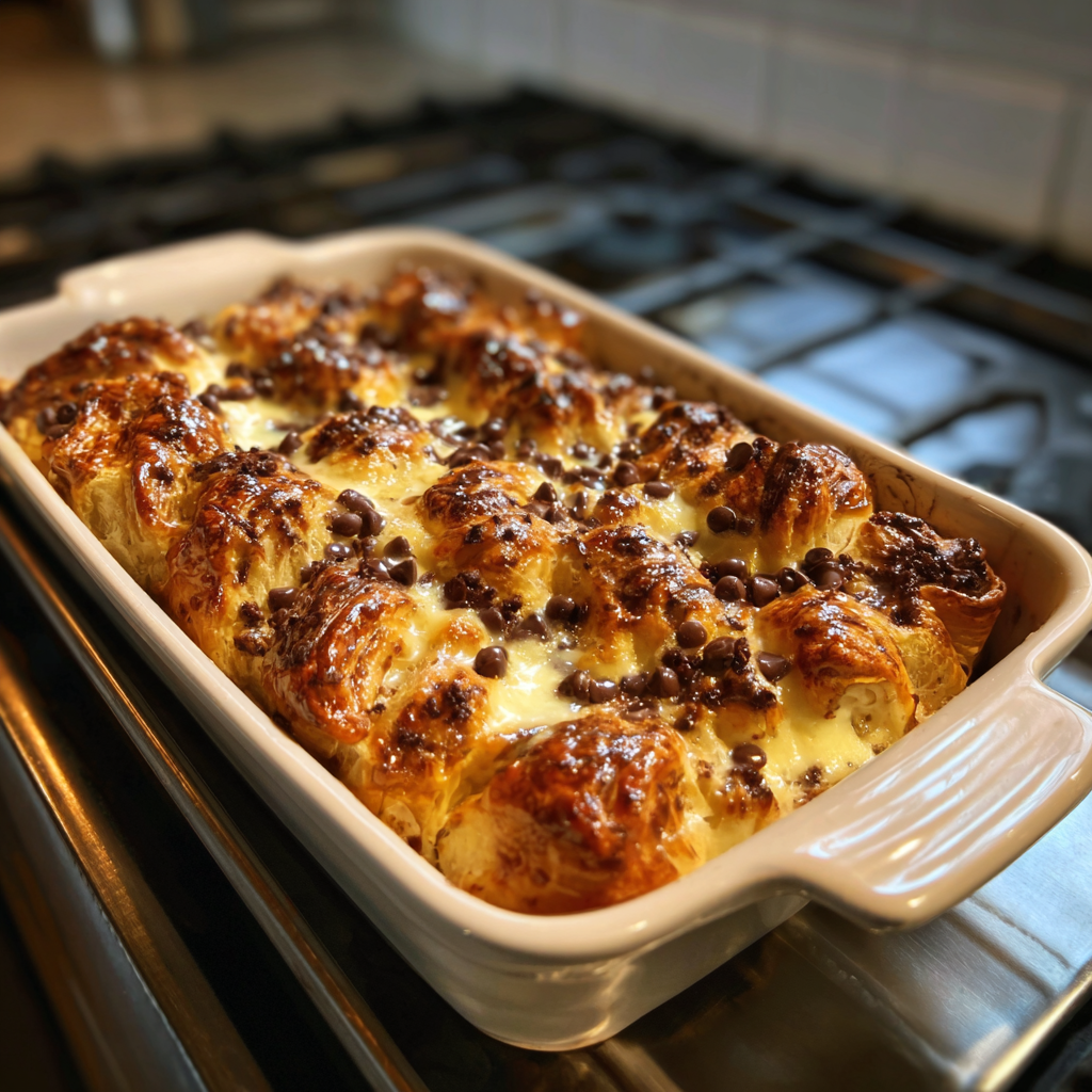 Chocolate Croissant Breakfast Bake