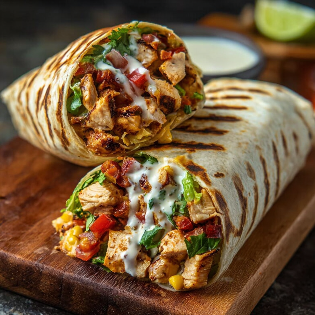 Chipotle Ranch Grilled Chicken Burrito