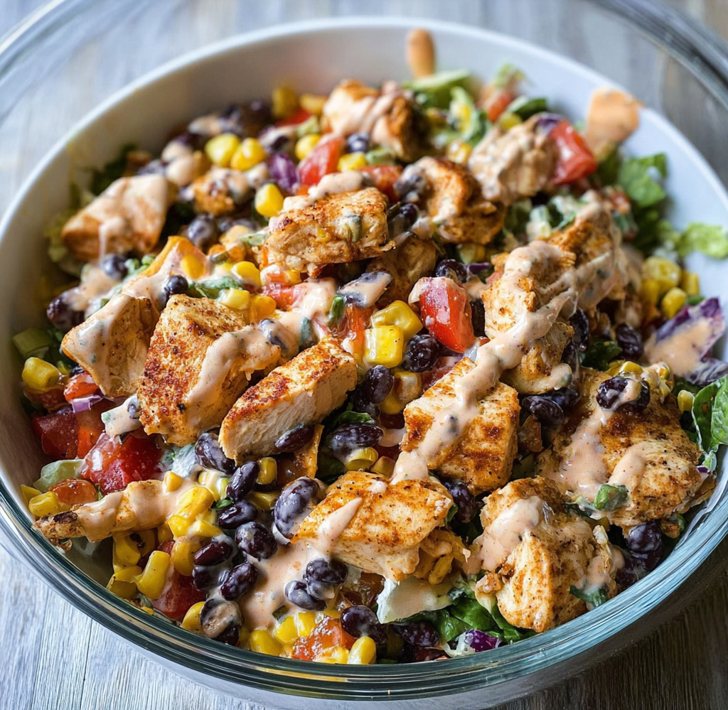 High Protein Southwest Chicken Salad