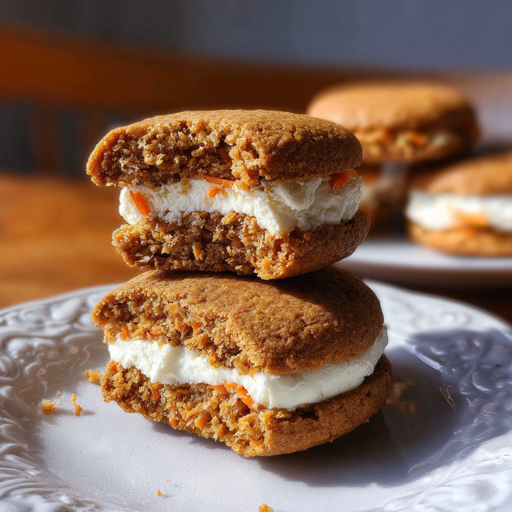 Carrot Cake Cookie Sandwiches