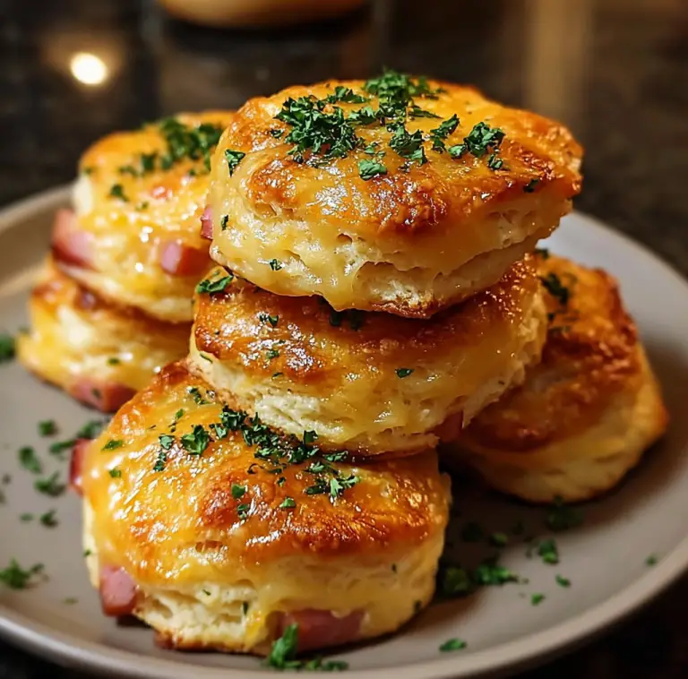 Ham and Cheese Butter Biscuits
