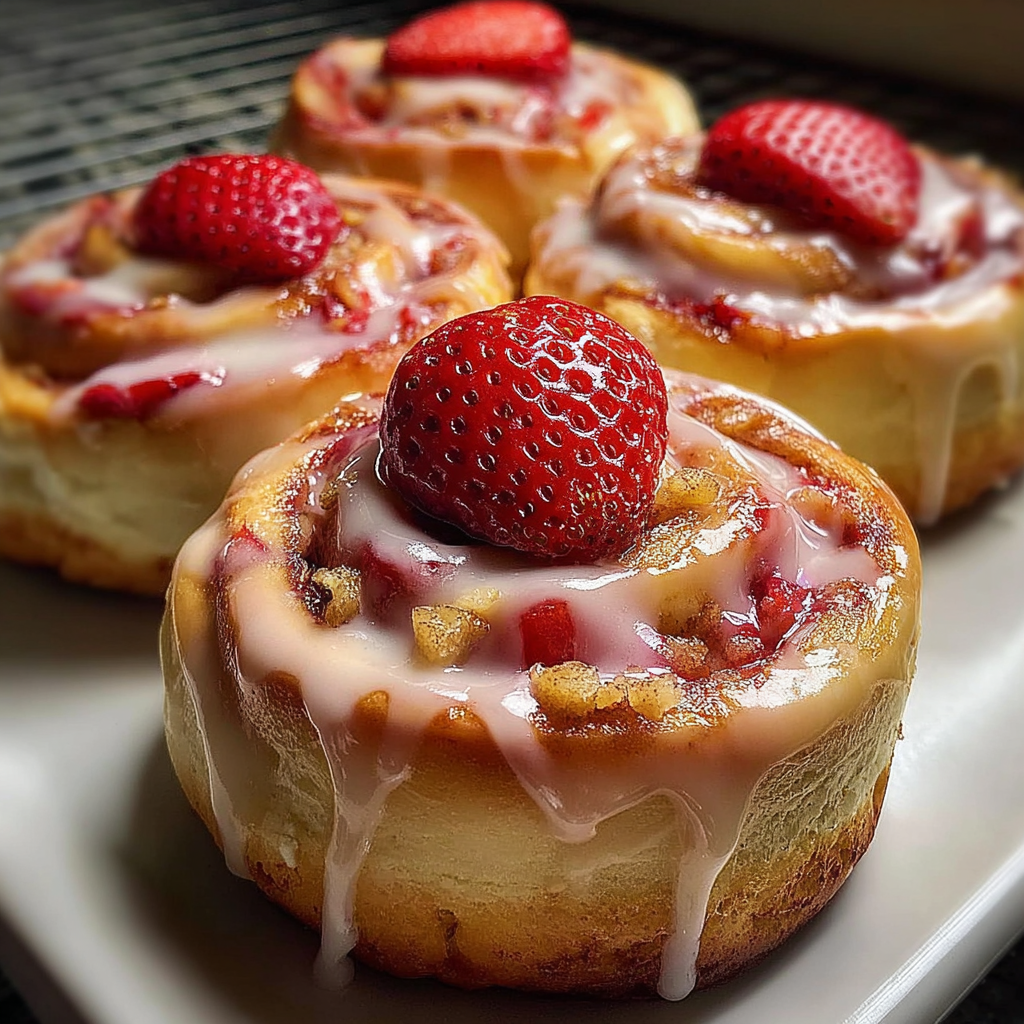 Strawberry Cheesecake Cinnabon Rolls