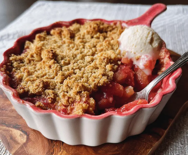 Easy Rhubarb Crisp